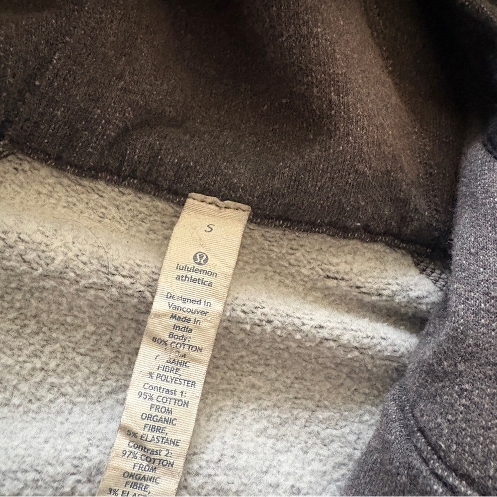 Lululemon Men's Deep Cove Full Zip Charcoal Gray Hoodie - Picture 8 of 13
